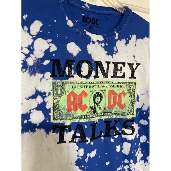 ACDC Other - AC/DC Money Talks Licensed Graphic T-Shirt Bleach Short Sleeve Rock Band M ACDC